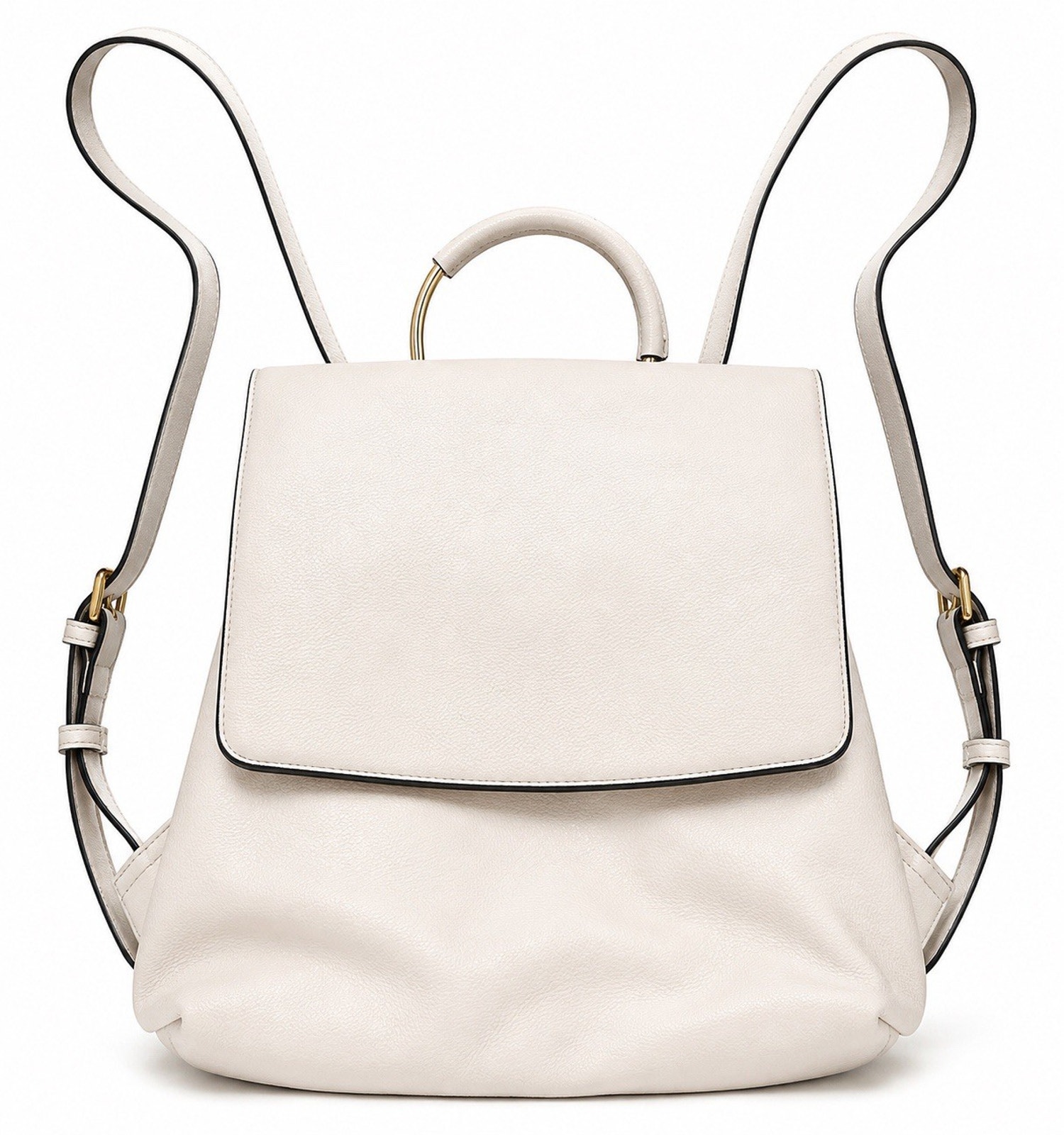 The Limited Women’s Cream Ivory Backpack Purse Gold Hardware Adjustable Straps